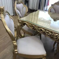میز ناهار خوری ۶نفره سلطنتی گلد|میز و صندلی غذاخوری|رشت, سعدی (تختی)|دیوار
