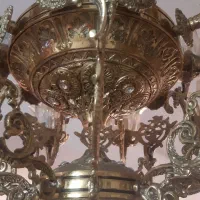 لوستر برنجی دو عدد|لوستر و چراغ آویز|تهران, خلیج فارس|دیوار