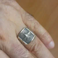 انگشتر قدیمی طلا روس تاج شاهنشاهی و فروهر