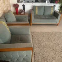 مبلمان ۷نفره سبز ترکیه راش فوم سرد|مبلمان خانگی و میز عسلی|کرج, شهرک ولیعصر|دیوار