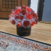 گل ربانی قرمز زرشکی|گل مصنوعی|گرگان, |دیوار