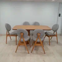 ست ۶نفره میز پایه بشکه ایی   صندلی مرسده