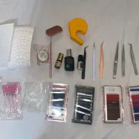 تمامی وسایل کاشت مژه همراه با کیف