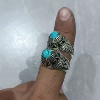 یه جفت انگشتر نقره فیروزه نیشابور
