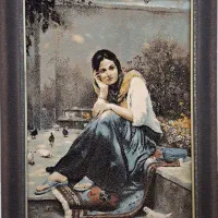 تابلو فرش دختر ایرانی