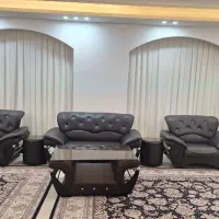 مبلمان خانگی چرم چوبی