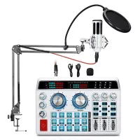 میکرفون Dragon sound Bm7000 با کارت صدای AM200S|دوربین عکاسی و فیلم‌برداری|تهران, ونک|دیوار