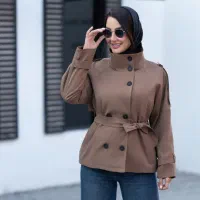 ترنج کت یقه ایستاده با آستر کشی و پارچه ضدآب