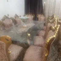 مبل سلطنتی و میز غذا خوری همراه بوفه|مبلمان خانگی و میز عسلی|قرچک, شهرک طلائیه|دیوار