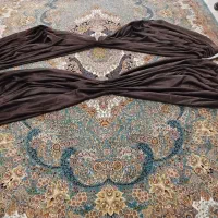 دوعدد والان پرده پذیرایی قهوه ای به طول ۱۸۳ سانت|پرده، رانر، رومیزی|شیراز, زرهی|دیوار