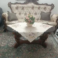 مبل هفت نفره سلطنتی چوب راش با میز وسط و کنار|مبلمان خانگی و میز عسلی|تهران, خاوران|دیوار