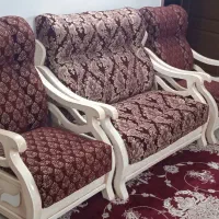 مبل چوبی هشت نفره در حد نو