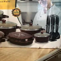 سرویس قابلمه و تابه ۲۱ پارچه چدن گرانیتی ماراتن