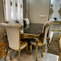 میز ناهار خوری ۸ نفره کاملا سالم و تمیز و‌نو