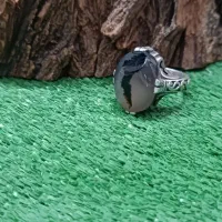 انگشتر نقره با سنگ شجر