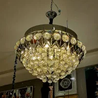 لوستر ملانی کریستالی توپی