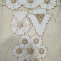 سرویس عروس لیف واسکاج همه مدل|سفره، حوله، دستمال آشپزخانه|مشهد, طرق|دیوار