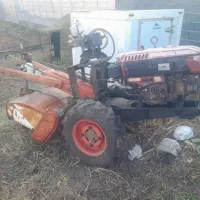 تیلر ۹.۵ اسب با روتوری و پمپ سم پاش نصب شده