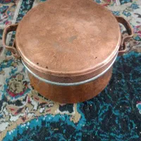 دیگ مسی قدیمی چکشی دست ساز