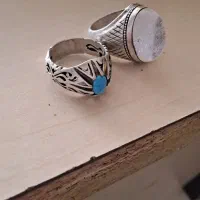 فیروز آبی کاربنی رکاب زیبا وقدیمی ودور کهنه ۳۵۰