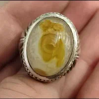 انگشتر نقره دست ساز باباقوری سنگ مصور|بدلیجات|تهران, نیروی هوایی (پیروزی)|دیوار