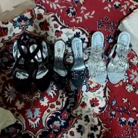 ۳ جفت کفش زنانه مجلسی برای جشن عروسی و غیره|کیف، کفش، کمربند|اهواز, رسالت|دیوار