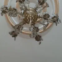 لوستر ۶ شاخه ۱۲ شعله برنز