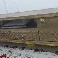 ۲ عدد میز تلویزیون MDF و شیشه ای