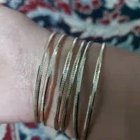 ۶النگو رنگ ثابت طرح طلا ۹۰۰