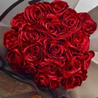 دسته گل vip رز روبانی