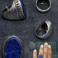 انگشتر نقره سنگ اصلی معدنی