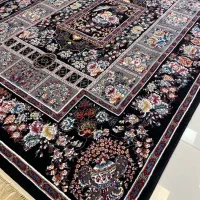 فرش طرح باغ ارم سرمه ای