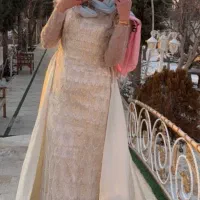 لباس مجلسی تمام سنگ  کارمزون