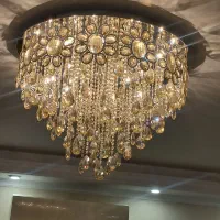 دو عدد لوستر کریستالی ریموت دار