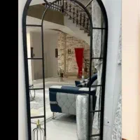 آینه گنبدی مشکی فلزی