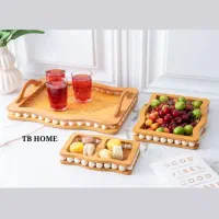 سینی مهره دار چوبی