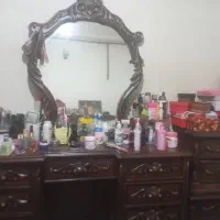 میز آرایشی پاتختی با چوب گردو|تخت و سرویس خواب|پرهسر, |دیوار