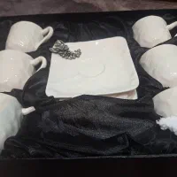 دو سرویس فنجان چایخوری و قندان و شکر ریز|ظروف سرو و پذیرایی|ری, جوانمرد قصاب|دیوار