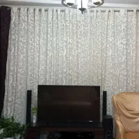 پرده با شال جنس تور جنس شال مخمل کوبیده