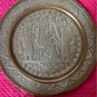 ظرف قاب مسی و ظروف کریستال قدیمی و پیرکس