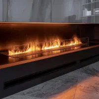 شومینه تبخیری رنگ کوره ای شیشه دار