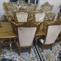 میز نهار خوری ۶ نفره سلطنتی چوب راش
