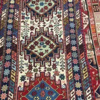 (حراج فرش خیام)گلیم دستبافت کف ابریشم وتمام ابریشم