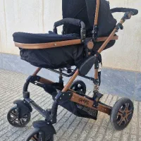 کالسکه اسپرینگ مدل اسپیدا بدنه برنز رنگ مشکی