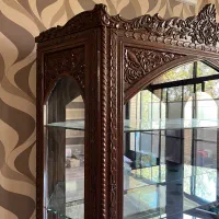 ویترین منبت چوبی|بوفه، ویترین، کنسول|اصفهان, فرهنگیان|دیوار