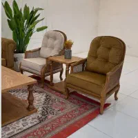 مبل آلمانی فرانسوی کرم قهوه ای قسطی/کنسول/میز تیوی