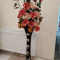 گلدان شیشه ای مشکی مناسب بامبو|گل و گیاه طبیعی|تهران, اتابک|دیوار