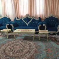 سک دست مبل 8نفره به همراه سه میز عسلی کشودار|مبلمان خانگی و میز عسلی|گلبهار, شهر جدید گلبهار|دیوار