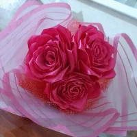 ۳شاخه گل روبانی|گل مصنوعی|اهر, |دیوار