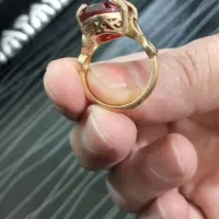 انگشتر نگین قرمز طلاروس|بدلیجات|جوانرود, |دیوار